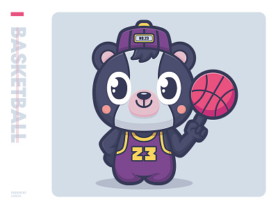 lovely bear bear cute dribbble illustration purple vector visual