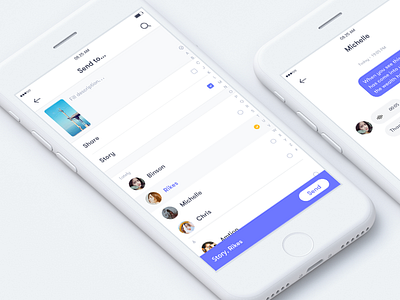 Send list share social contact，send list ue，ui ux