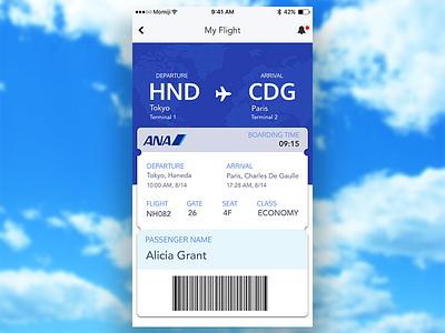 Daily UI #024: Boarding Pass app boarding pass daily ui daily ui 024 mobile ui ux