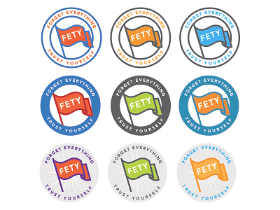 FETY Logo / Graphic acronyms badge flag symbol