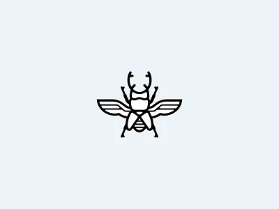 Beettle Icon beetle icon line art logo