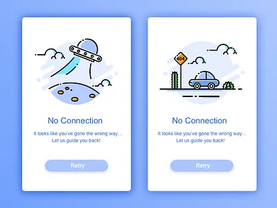 Two options of no internet connection mbe network