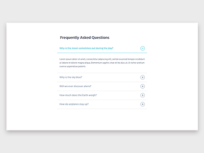 FAQ accordion clean faq javascript jquery minimal ui ux web design