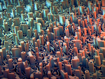 Experimentation of the day - Noise displacement 3d houdini noise redshift