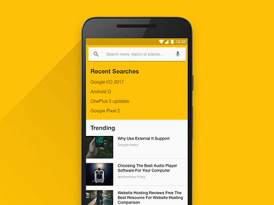 DailyUI 022: Search android app daily ui material design minimal mobile search ui ui design ux ux design