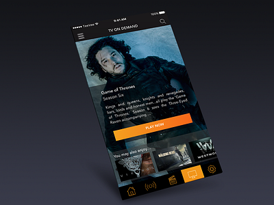 TV App 025 dailyui foxtel redesign smart tv tv app tv on demand ui