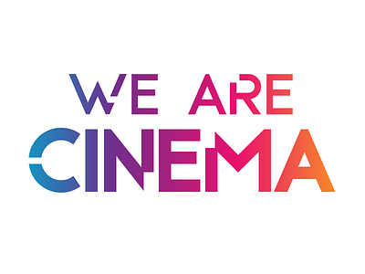 We Are Cinema - Virtual Reality cinema gradient logo reality typography virtual vr