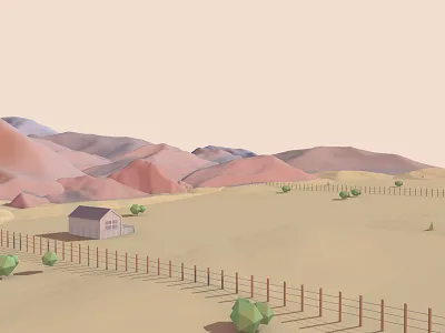 Landscape 3d c4d character cinema4d digital farm illustration landscape