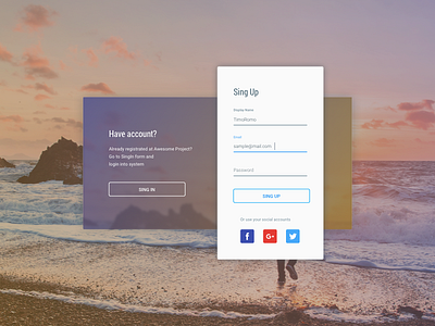 Daily UI #001 daily ui dailyuichallenge modal window principle sign up sign up modal sketch uiux webdesign