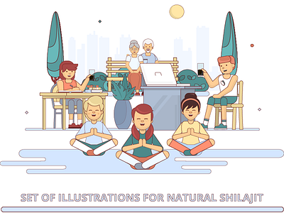 Shilajit 2d flat illustration illustrator