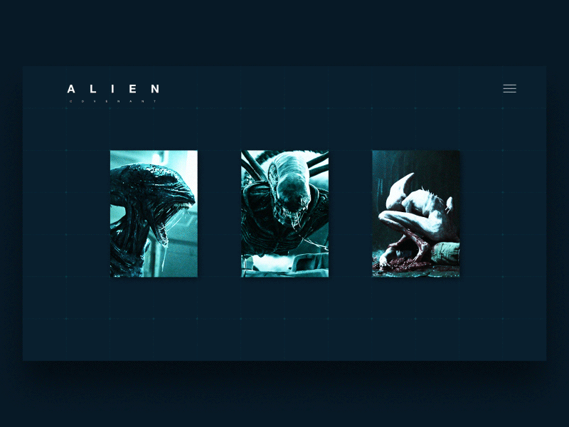 Alien Transition alien animation convenant gif glitch motion page transition transition ui ux