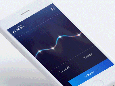 Animation of Book App Concept animation app book dark gid graph principle search ui ux