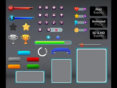 Game UI- A game art game assests graphic design ui vector