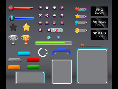 Game UI- A game art game assests graphic design ui vector