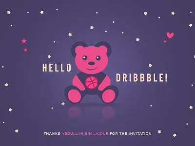 Dribbble Shot debut dribbble first shot illustration panda thanks