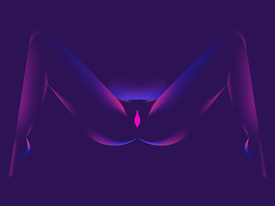 Chink draw gradient illustration nude purple sex woman