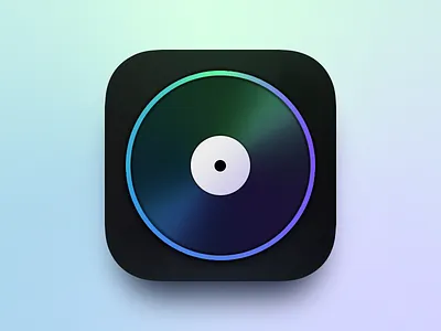 Music App Icon app application cd gradation icon ios logo music record