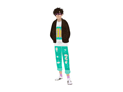 sunglasses guy illustration