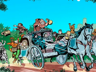 Robin Hood & Co. children´s books comic editorial illustration