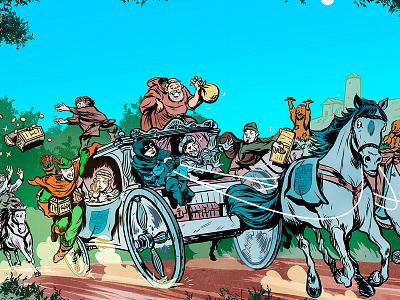 Robin Hood & Co. children´s books comic editorial illustration