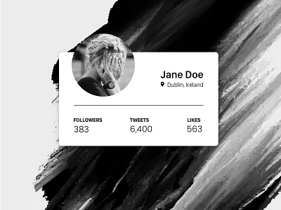 User Profile #6 dailyui ui