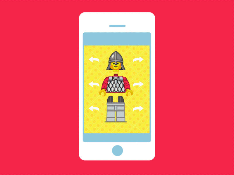 Lego customise screen aftereffects animation illustration lego mobile ui