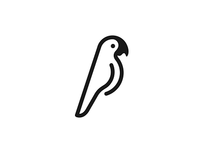 Monoline Parrot animal app application branding crypto geometric icon industrial lineart minimal monoline parrot ratio squawkaroo tech technical technology ui ux vector