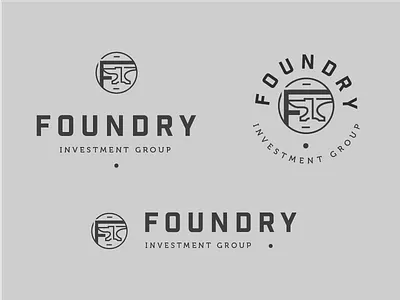 Foundry Lockups anvil badge brand branding clean icon lockup logo mark modern steel symbol
