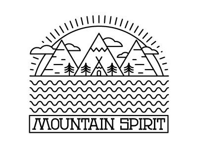 Mountain Spirit indian line mountain nature river simple sun water