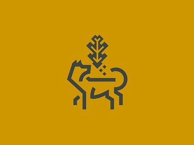 Charlton Secondary brand design dog husky identity lines logo minimal thick type vector woodworking