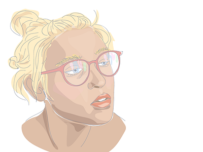 Pastel Portrait adobe illustrator face girl glasses lady pastel portrait woman