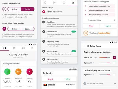 Fraud Protection App Styles android app business clean finance fraud material ui