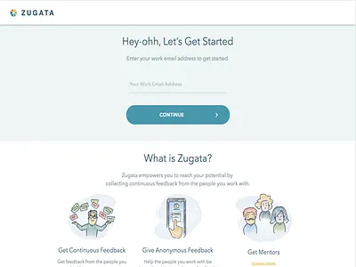 Zugata Let's Get Started design display jessica phan start window ui ux whitespace zugata