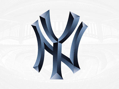 New York Yankees Mark baseball bevel gradient mob new york texture vintage yankees