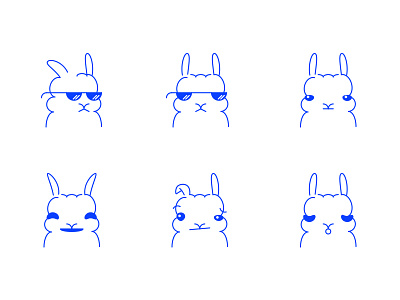 Bunnimoji bunnies bunny emoji emoticons faces