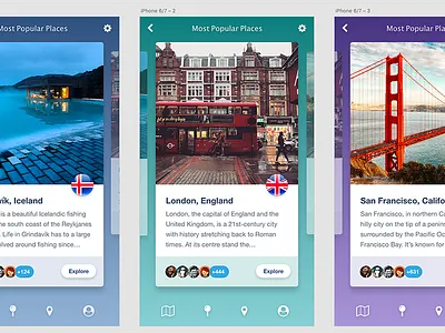 TRAVLST – Travel Bucket List App bucket list mobile app mobile design travel travel app travlst ui ux wanderlust