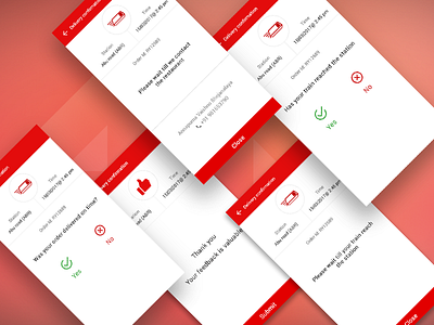 Delivery Confirmation Flow app design confirmation delivery confirmation food delivery qa food order flow manish dhiman red train ui ux