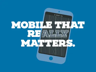 Mobile X-Ray blue illustration mobile x ray