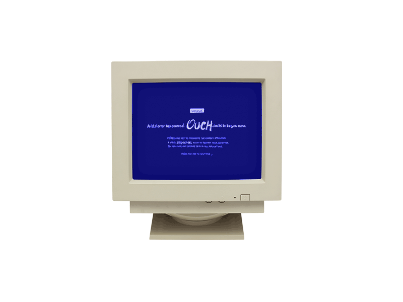 Ouch! BlueScreen really suc** bluescreen gif lettering old computer
