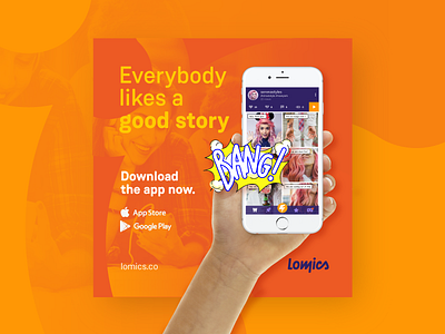 Rebranding for Lomics app branding comic icon rebranding story storytelling