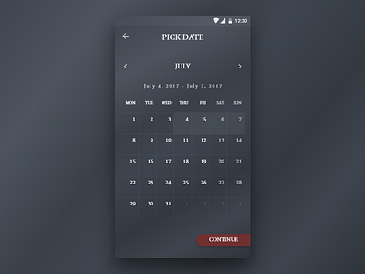 Daily Ui #080 Date Picker 003 daily ui date picker design ui ux