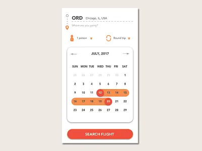 Flight Search app dailyui design flightsearch ui ux