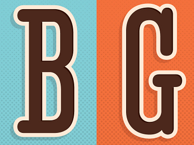 Blorange is Life bingo halftone lettering mid century retro