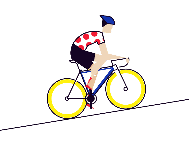 Hill Climb animated bicycle bike gif le tour de france moho