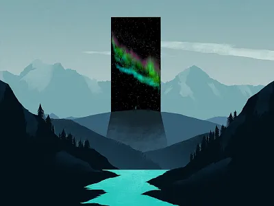 The Monolith digital art illustration photoshop