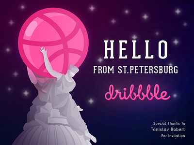 Hello Dribbble! debuts dribbble first hello invitation invite petersburg shot st petersburg