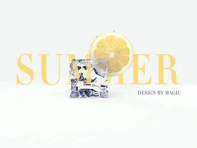 daily UI_78-Lemon ice cubes 3ds 4d app c4d cinema clean design ios photo screen ui ux