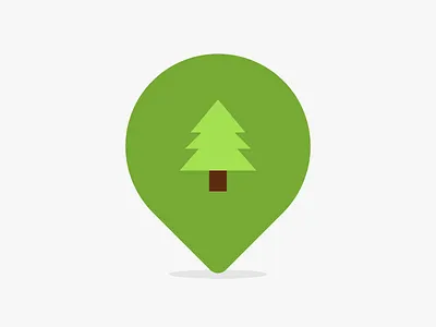 Locations: Forest camp forest icon location nature tree