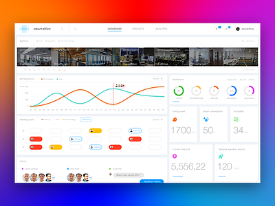 Smart Office Concept layout ui ux