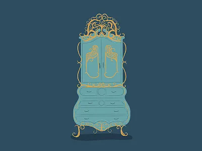 Wardrobe beauty and the beast details dresser intricate wardrobe